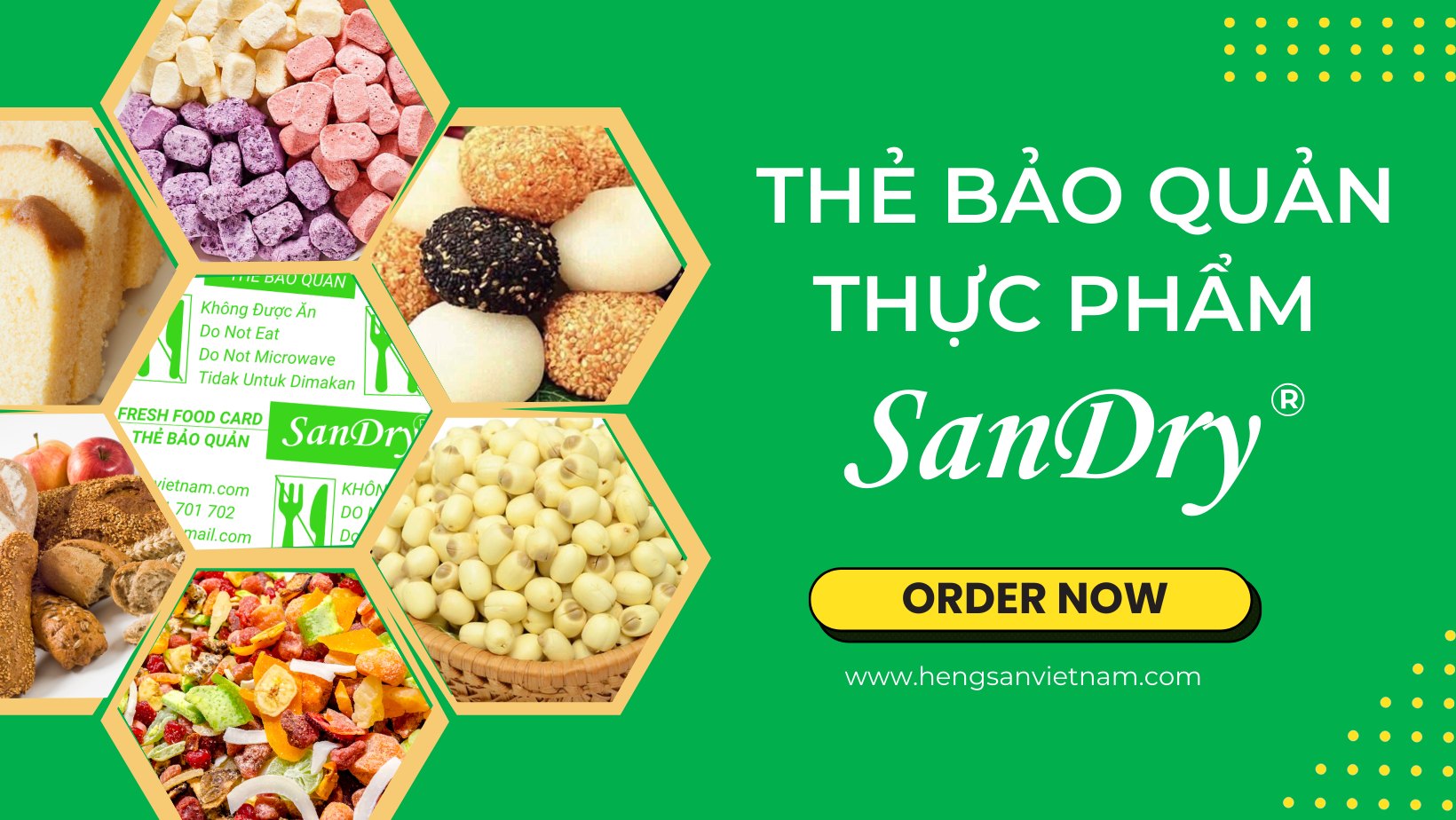 HENGSAN VIETNAM - THẺ BẢO QUẢN THỰC PHẨM SANDRY